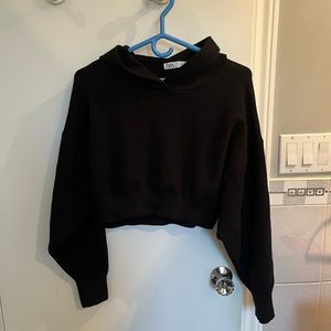 Zara Cropped Sweater Hoodie